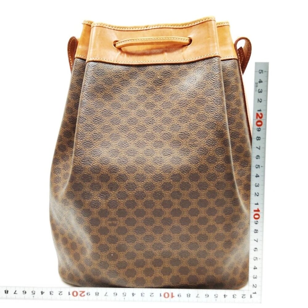 Celine Monogram Macadam Drawstring Bucket Hobo Ba… - image 2